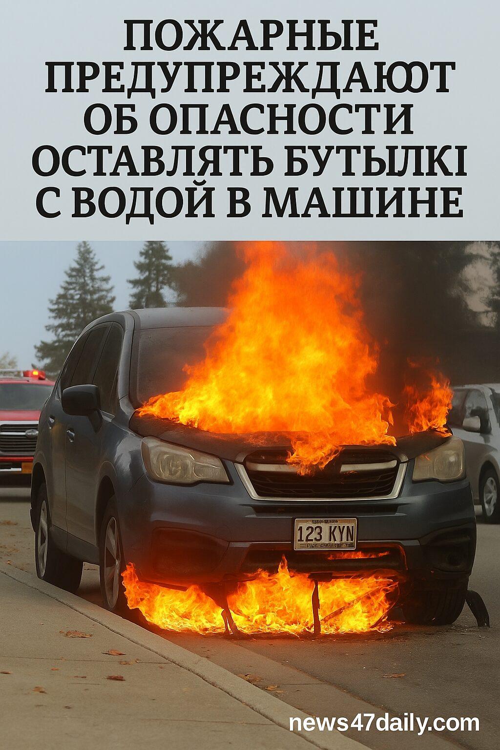 消防人員警告人們不要在強烈的熱量期間將塑料瓶的水留在汽車中。