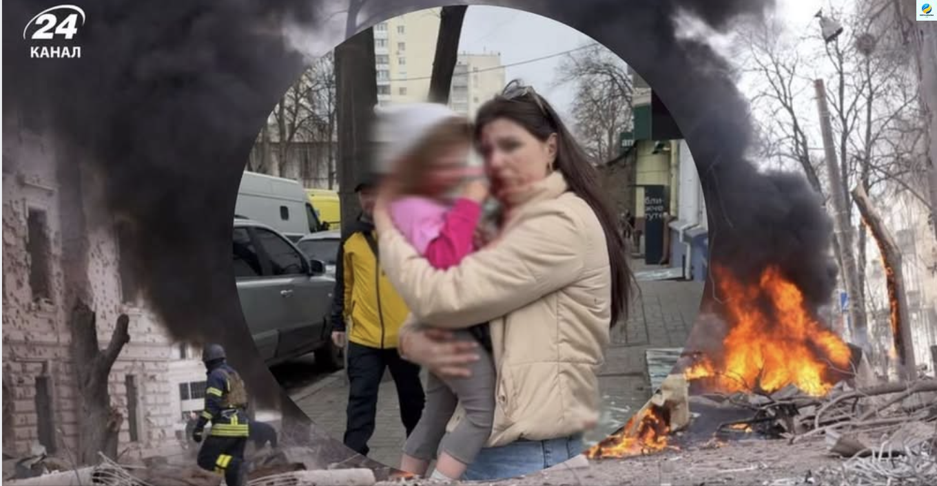 У ЗМІ шириться відео, на якому матір намагається заспокоїти свою донечку після стр@шн0ї атакu по Сумах…