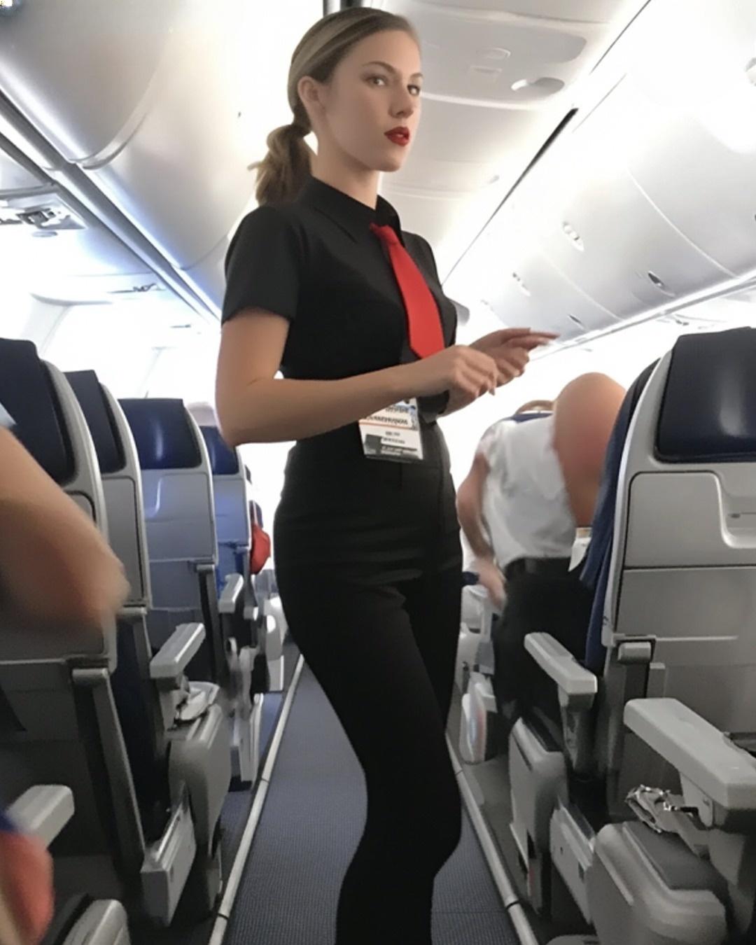 空姐走到我身邊說：“降落後留下來，飛行員想親自與您交談”